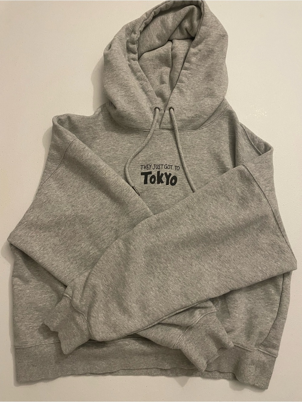 BT21 “They just got to Tokyo” Grey hoodie. (BT21 LINE) SMALL-MEDIUM
